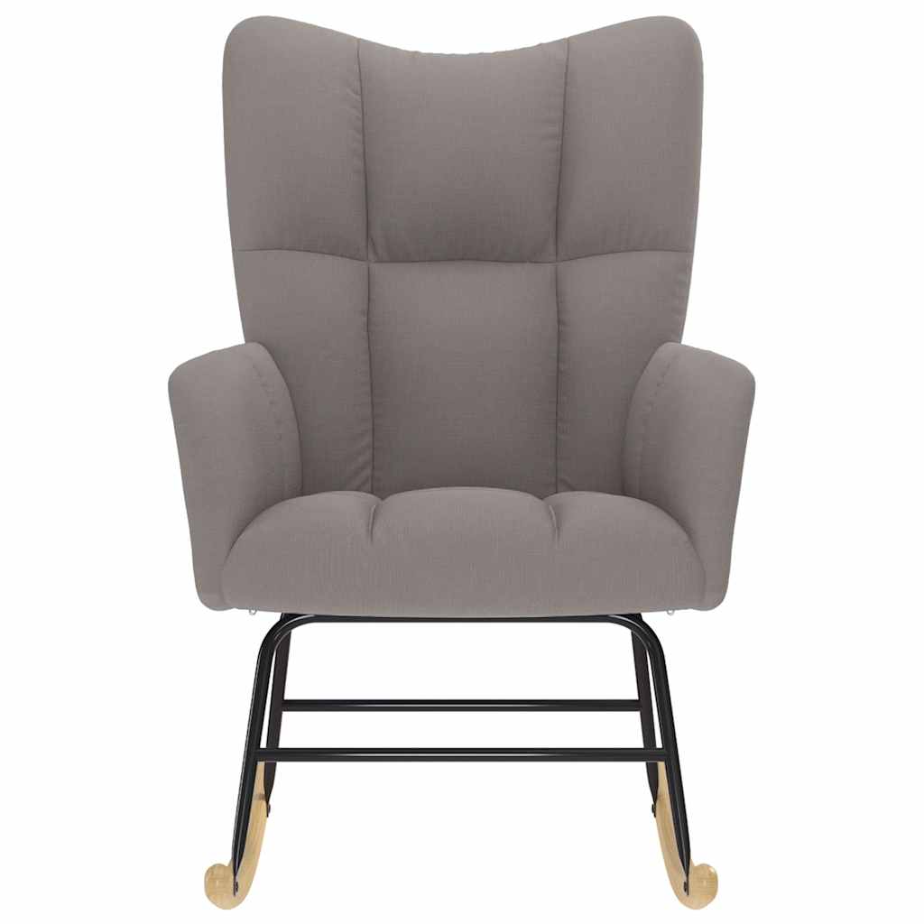 vidaXL Fotel bujany, kolor taupe, tapicerowany tkaniną