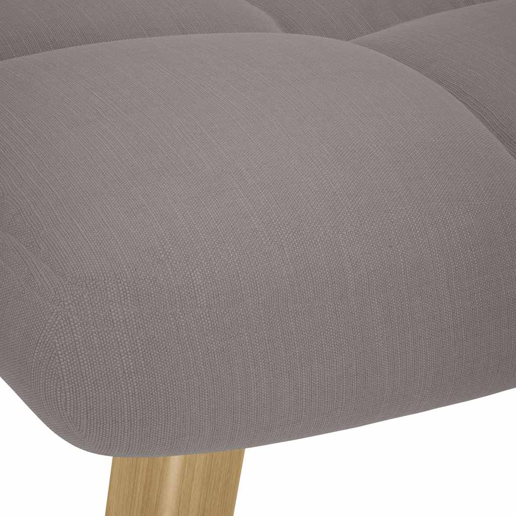 vidaXL Fotel bujany z podnóżkiem, kolor taupe, obity tkaniną