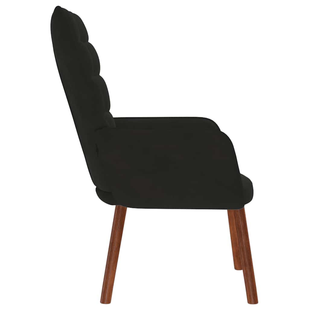vidaXL Fotel, czarny, obity aksamitem