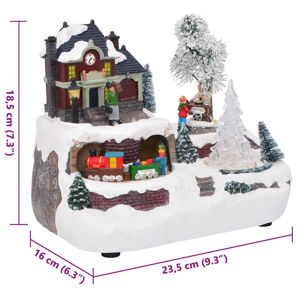vidaXL Świąteczna Dekoracja Stołowa Wielokolorowe 23,5 x 16 x 18,5 cm
