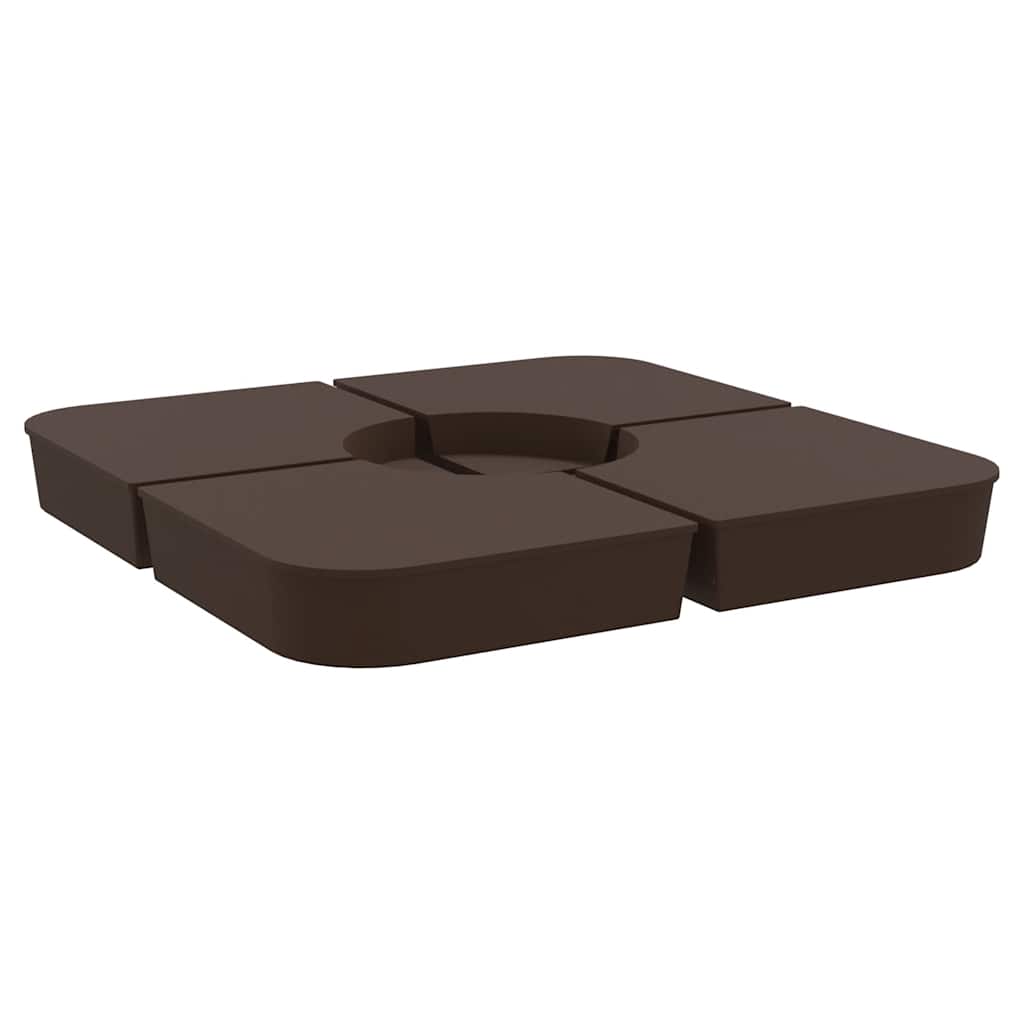 vidaXL Podstawa do parasola, 4-cz., 100 kg, PP