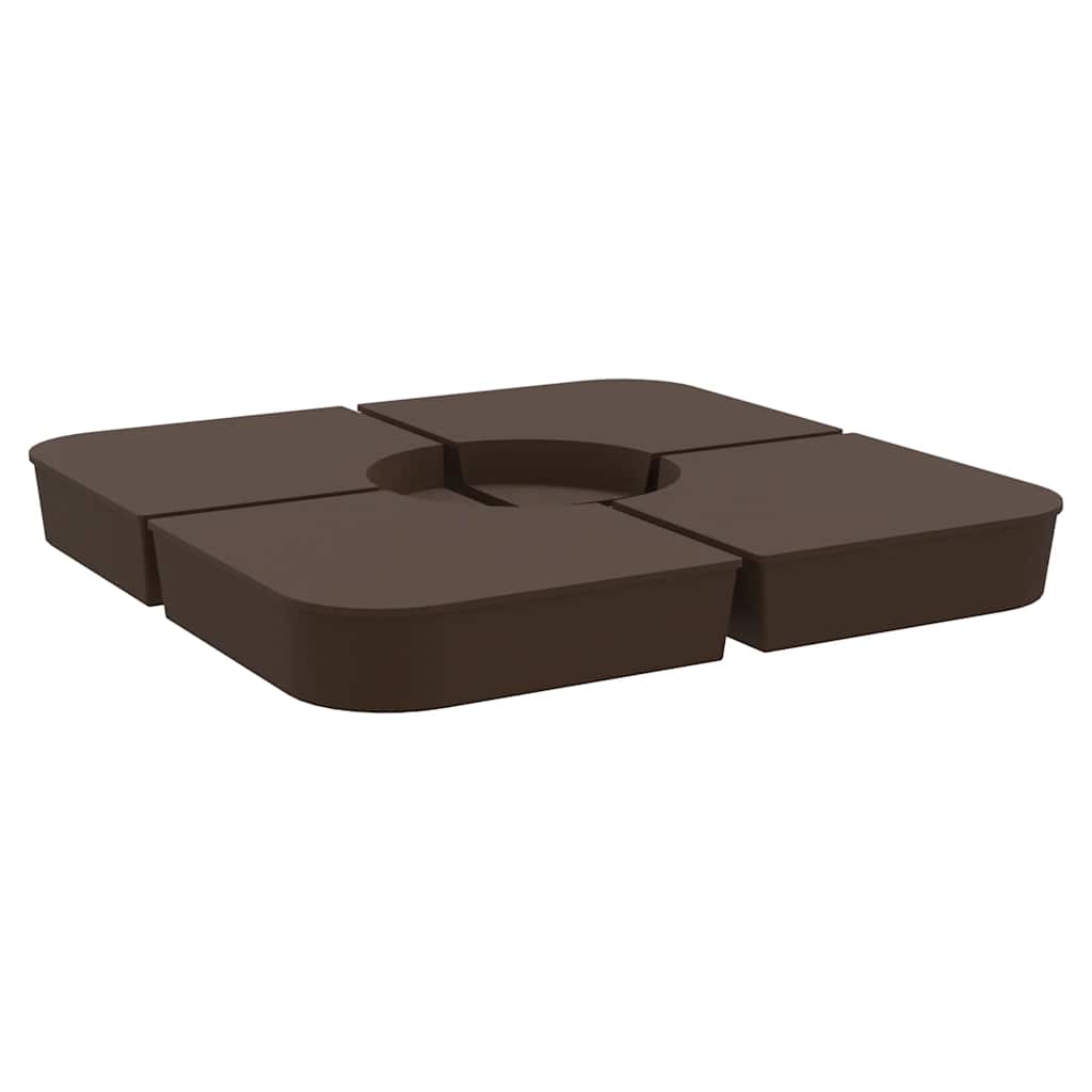 vidaXL Podstawa do parasola, 4-cz., 100 kg, PP