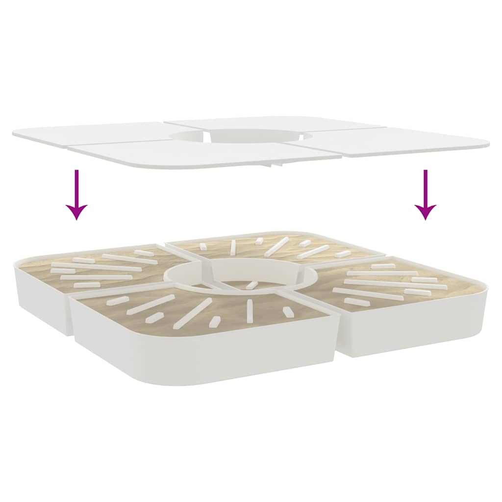 vidaXL Podstawa do parasola, 4-cz., 100 kg, PP
