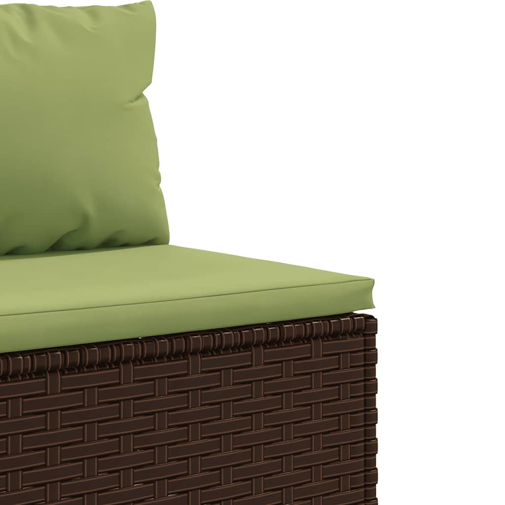 vidaXL 4-cz zestaw wypoczynkowy do ogrodu, poduszki, brązowy rattan PE