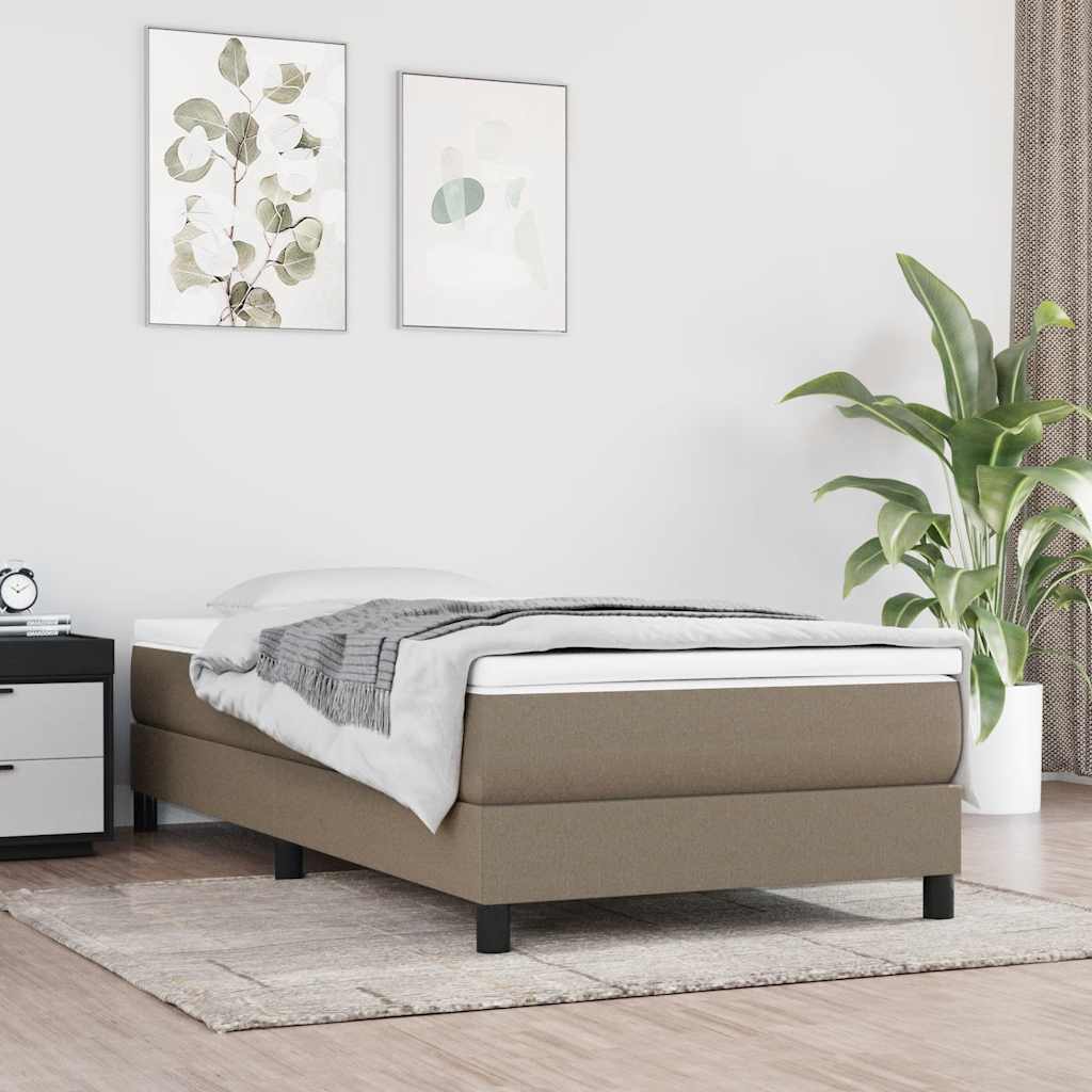 vidaXL Materac kieszeniowy dla dzieci, średnia twardość, taupe, 80x160 cm, tkanina