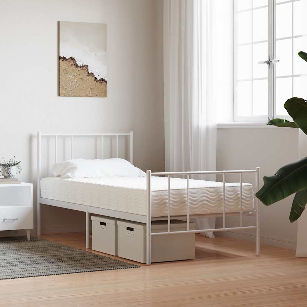 vidaXL Dziecięcy materac piankowy, biały, 80x160 cm, twardość H2/H3