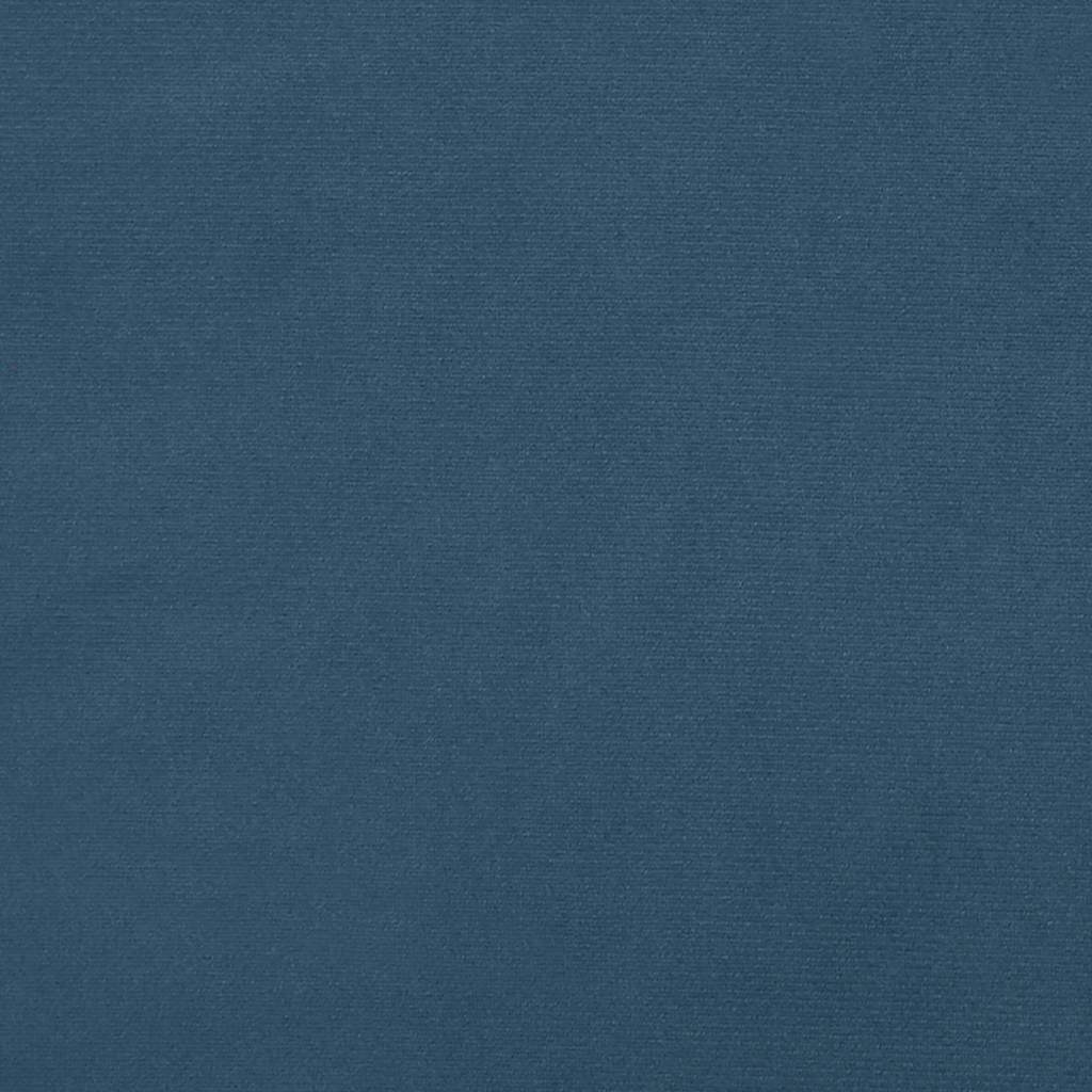 vidaXL Materac kieszeniowy, średnia twardość, ciemnoniebieski, 100x210x20 cm, aksamit