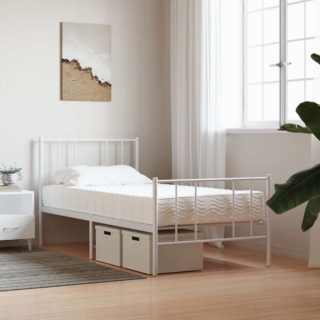 vidaXL Materac piankowy, biały, 80x210 cm, twardość H2/H3
