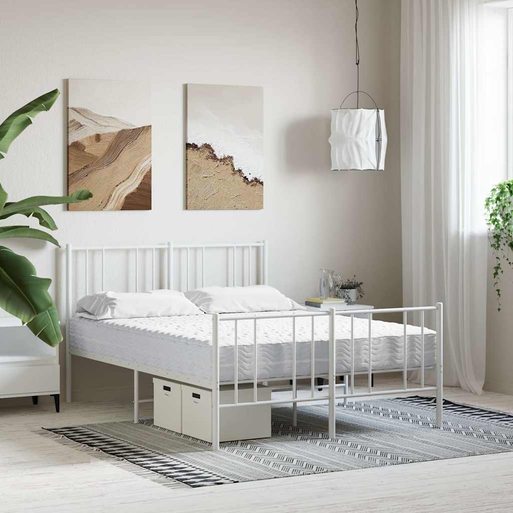 vidaXL Materac piankowy, biały, 120x210 cm, twardość H2/H3