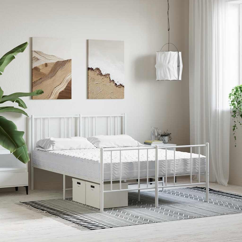 vidaXL Materac piankowy, biały, 140x210 cm, twardość H2/H3