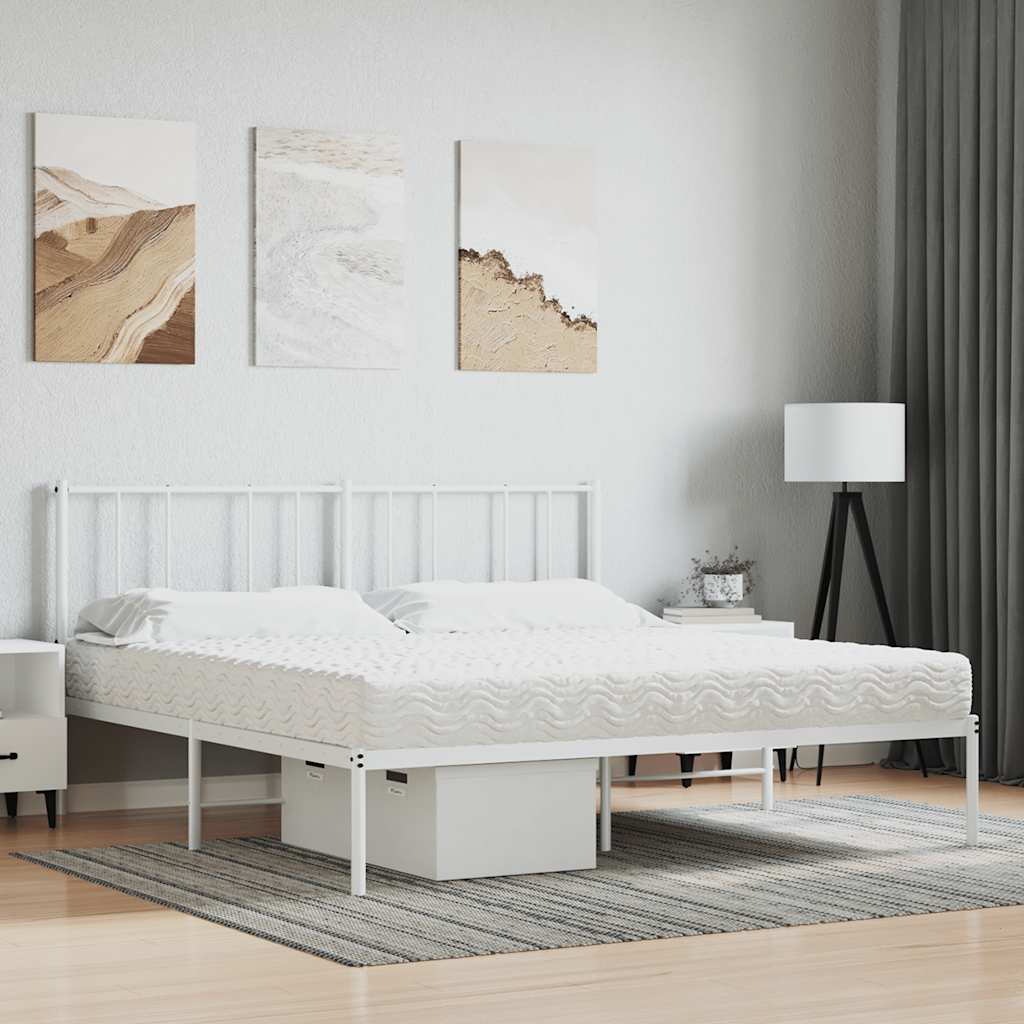 vidaXL Materac piankowy, biały, 180x210 cm, twardość H2/H3