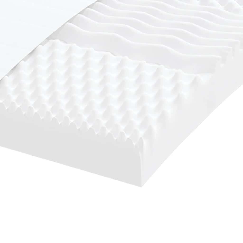 vidaXL Materac piankowy, biały 100x210 cm, 7-strefowy, twardość 20 ILD