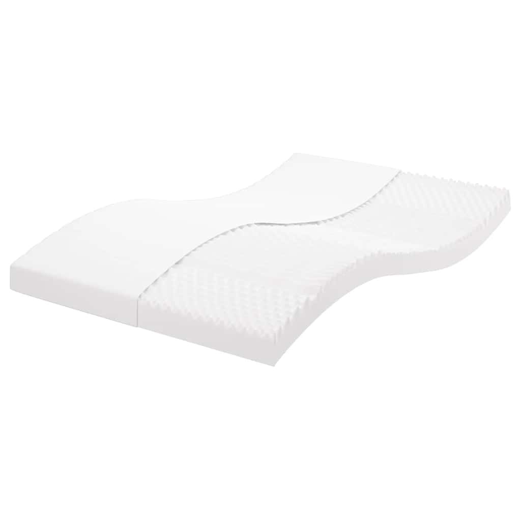 vidaXL Materac piankowy, biały 120x210 cm, 7-strefowy, twardość 20 ILD