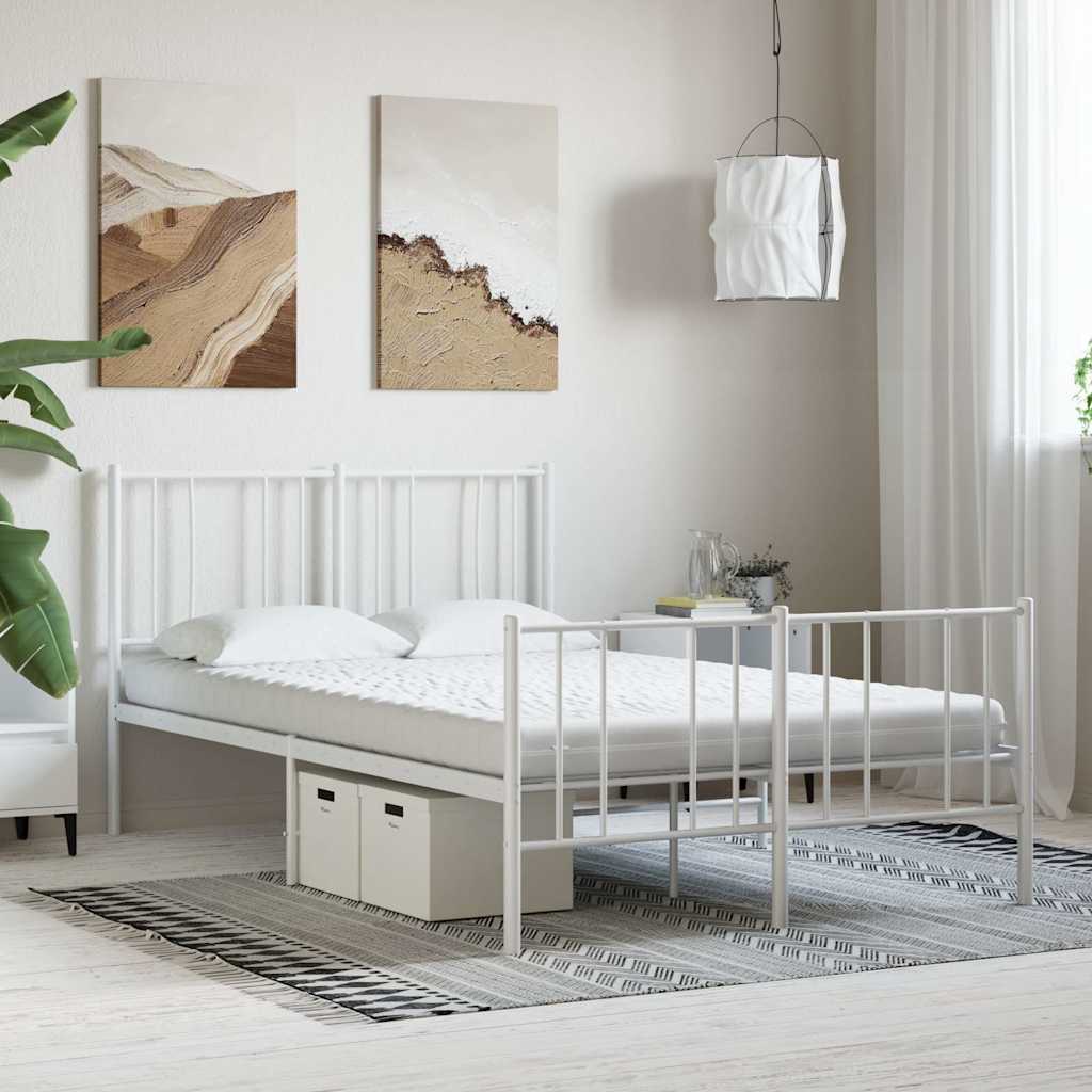vidaXL Materac piankowy, biały 120x210 cm, 7-strefowy, twardość 20 ILD