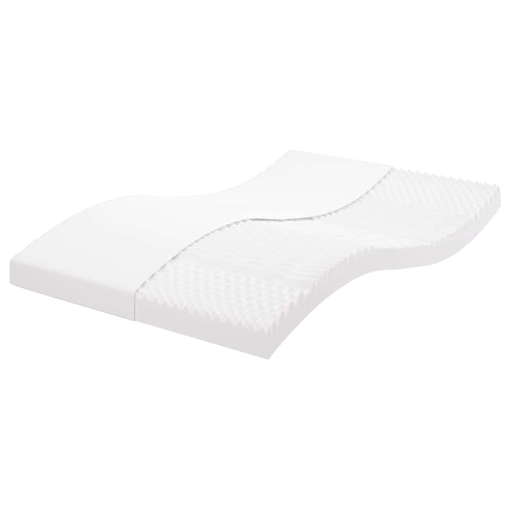 vidaXL Materac piankowy, biały 140x210 cm, 7-strefowy, twardość 20 ILD