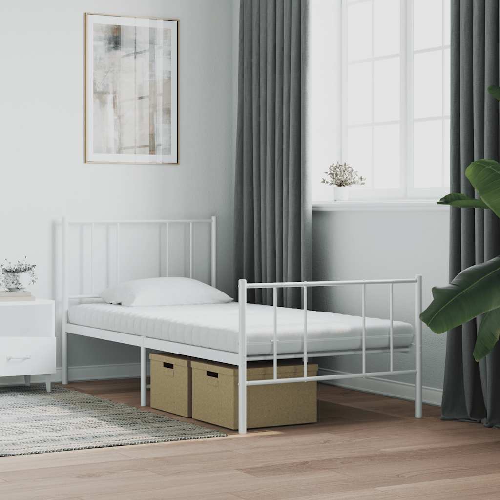 vidaXL Materac piankowy, biały, 100x220cm, 7-strefowy, twardość 20 ILD