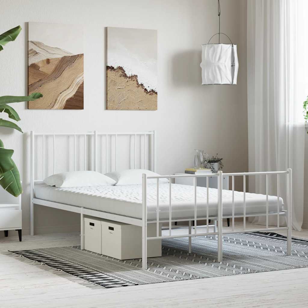 vidaXL Materac piankowy, biały, 120x220cm, 7-strefowy, twardość 20 ILD