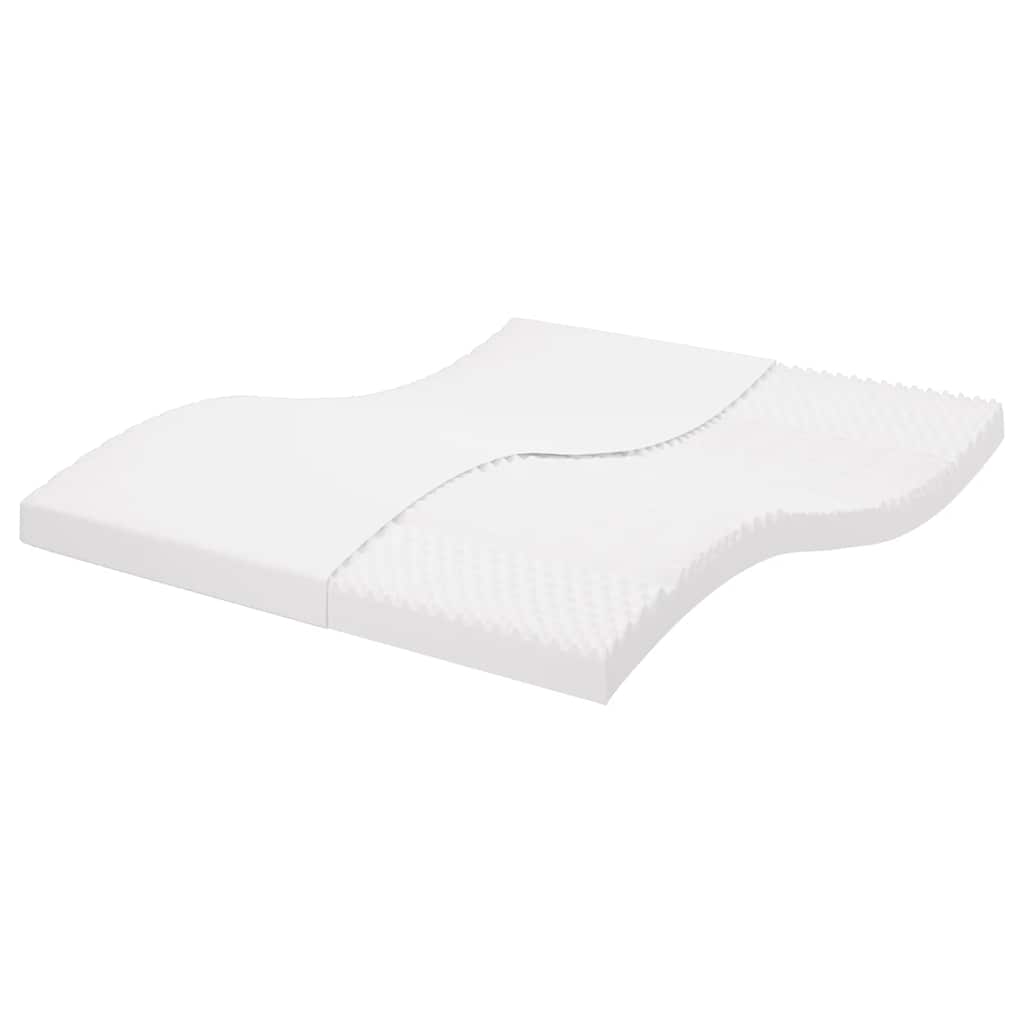 vidaXL Materac piankowy, biały 200x220 cm, 7-strefowy, twardość 20 ILD