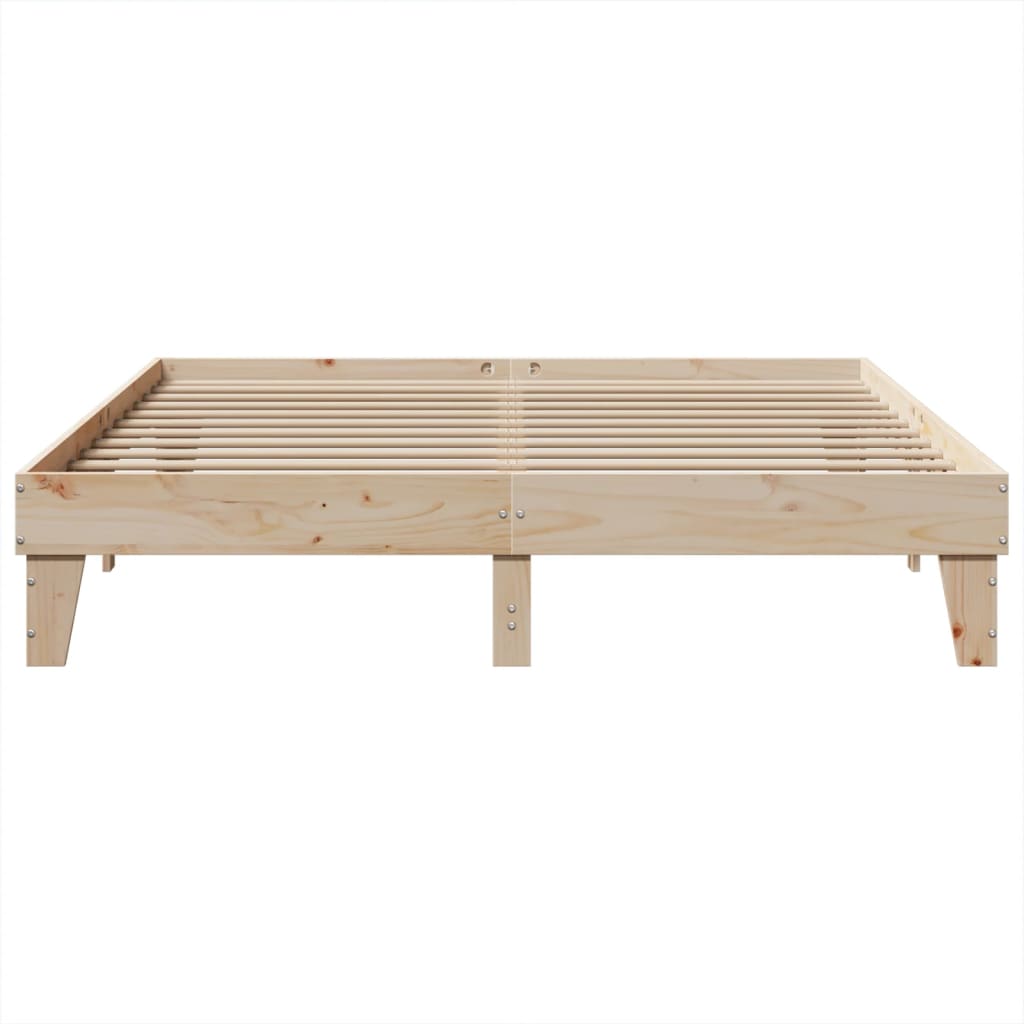 vidaXL Rama łóżka bez materaca, 200x200 cm, lite drewno sosnowe