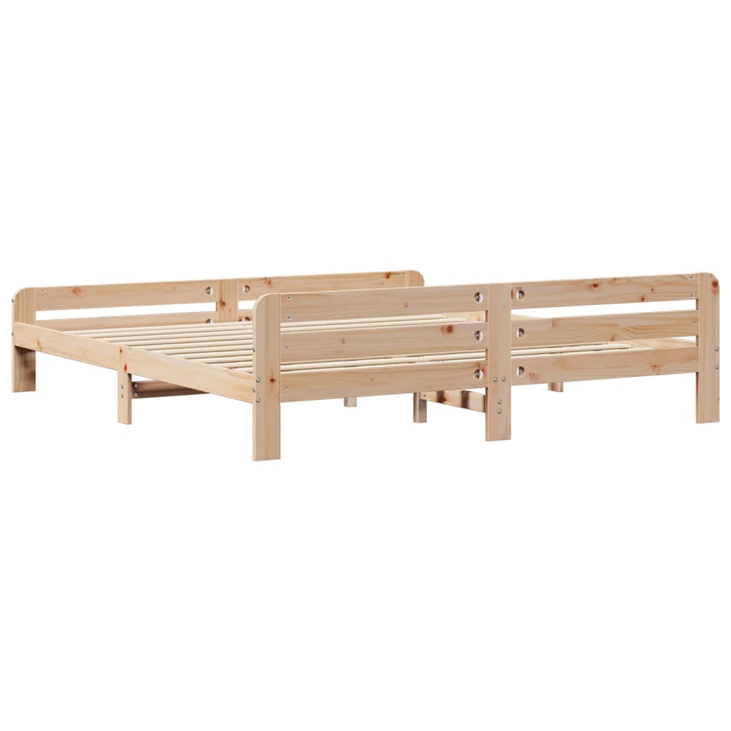 vidaXL Rama łóżka bez materaca, 200x200 cm, lite drewno sosnowe