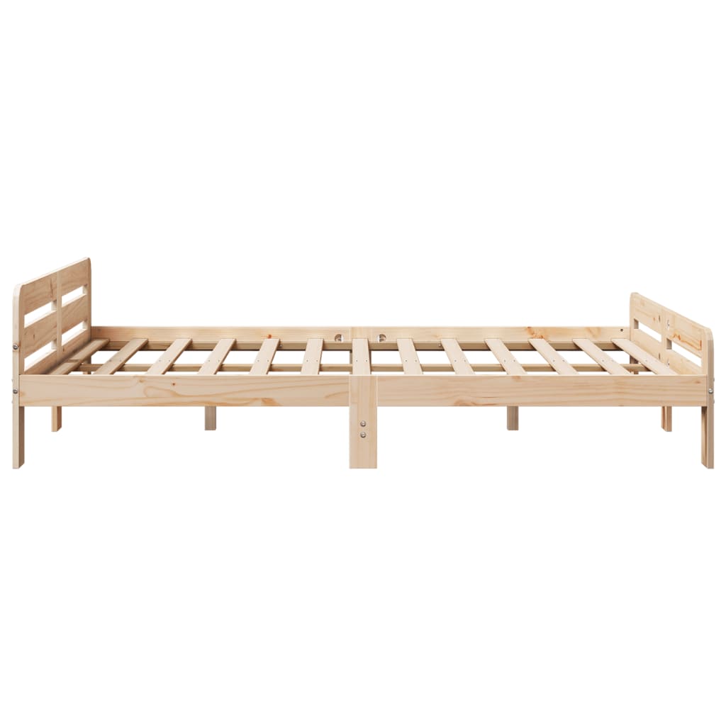 vidaXL Rama łóżka bez materaca, 150x200 cm, lite drewno sosnowe