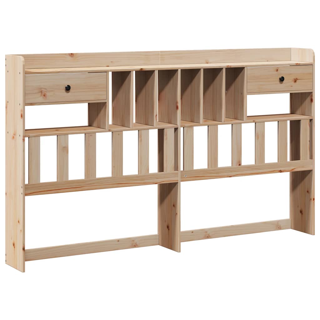 vidaXL Wezgłowie do łóżka, z półkami, 180 cm, lite drewno sosnowe