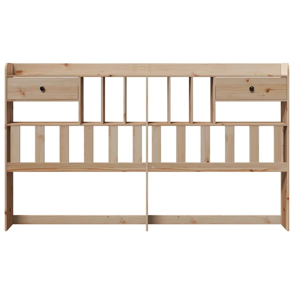 vidaXL Wezgłowie do łóżka, z półkami, 180 cm, lite drewno sosnowe