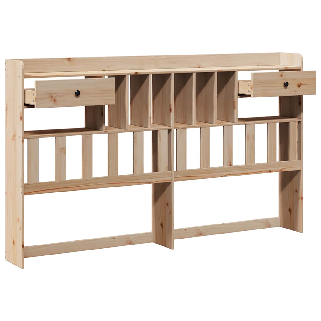 vidaXL Wezgłowie do łóżka, z półkami, 180 cm, lite drewno sosnowe