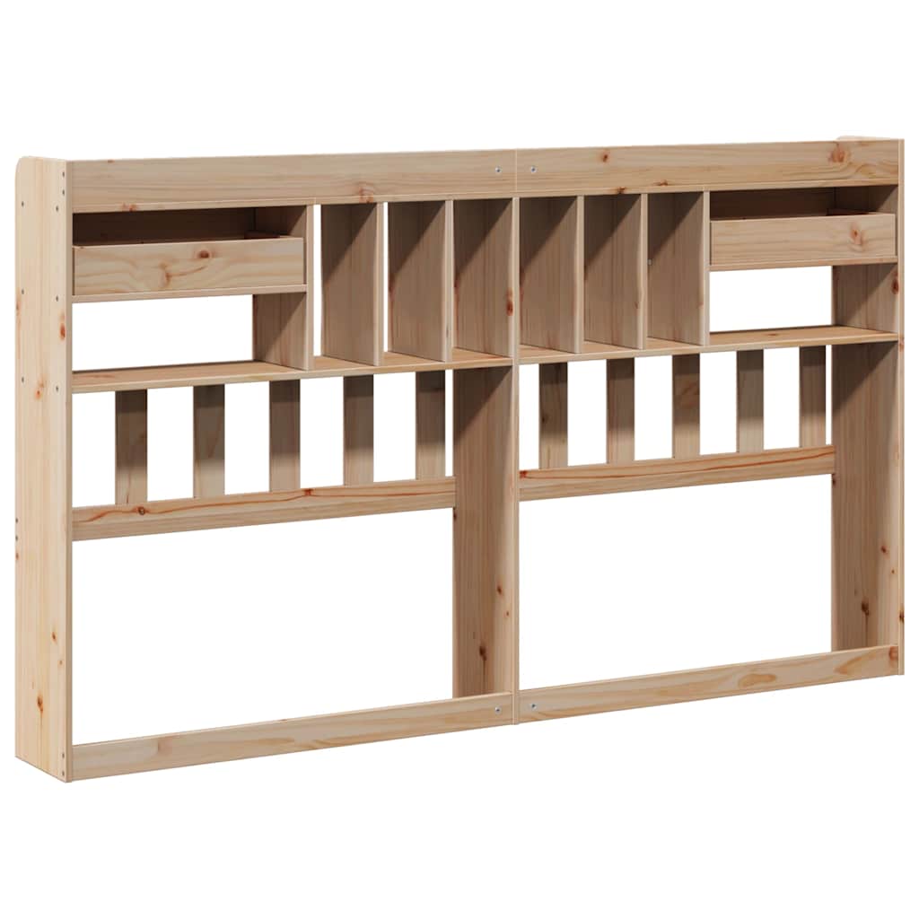 vidaXL Wezgłowie do łóżka, z półkami, 180 cm, lite drewno sosnowe
