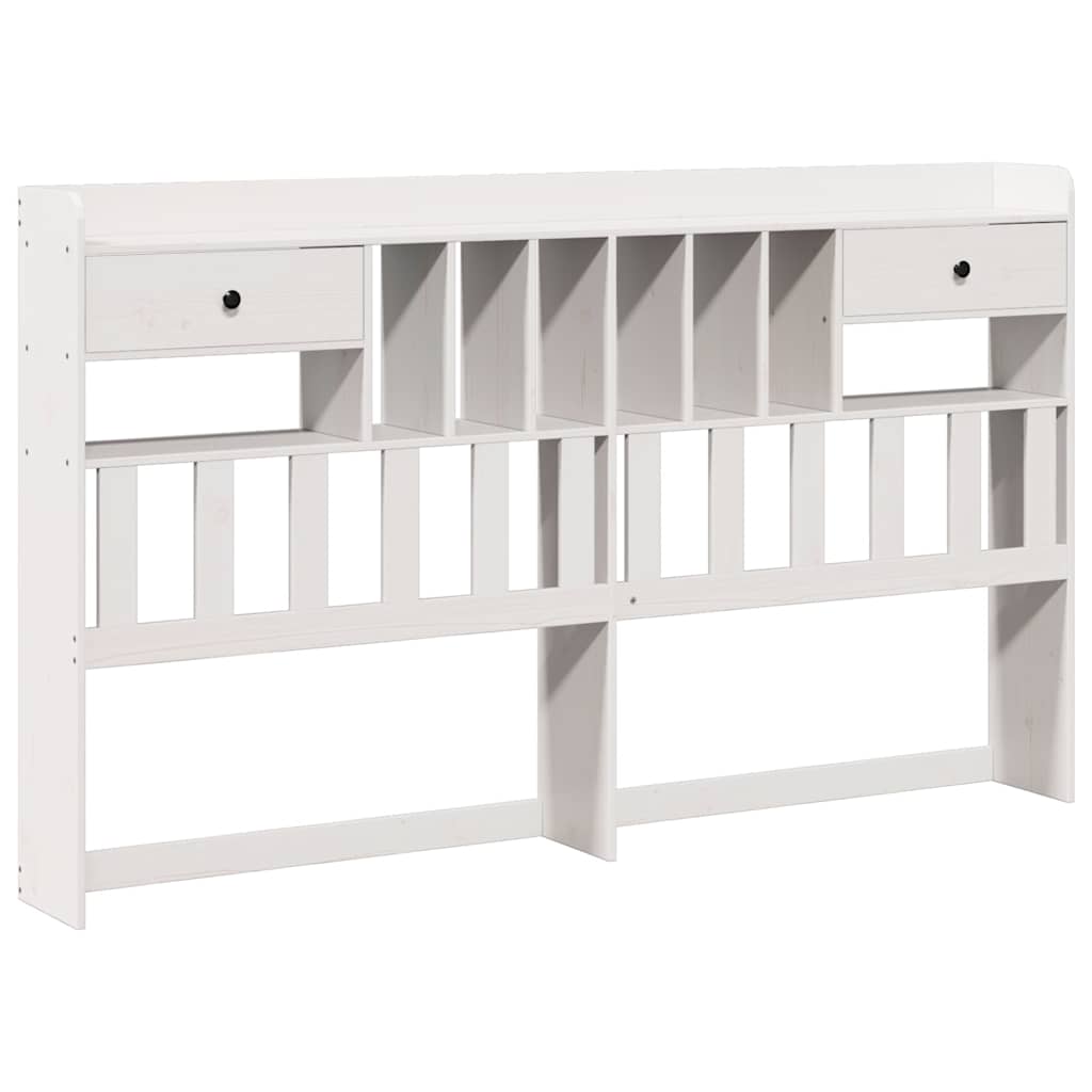 vidaXL Wezgłowie do łóżka, z półkami, białe, 180 cm, drewno sosnowe