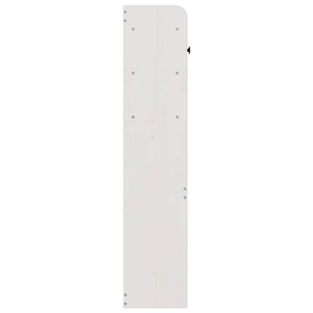vidaXL Wezgłowie do łóżka, z półkami, białe, 150 cm, drewno sosnowe