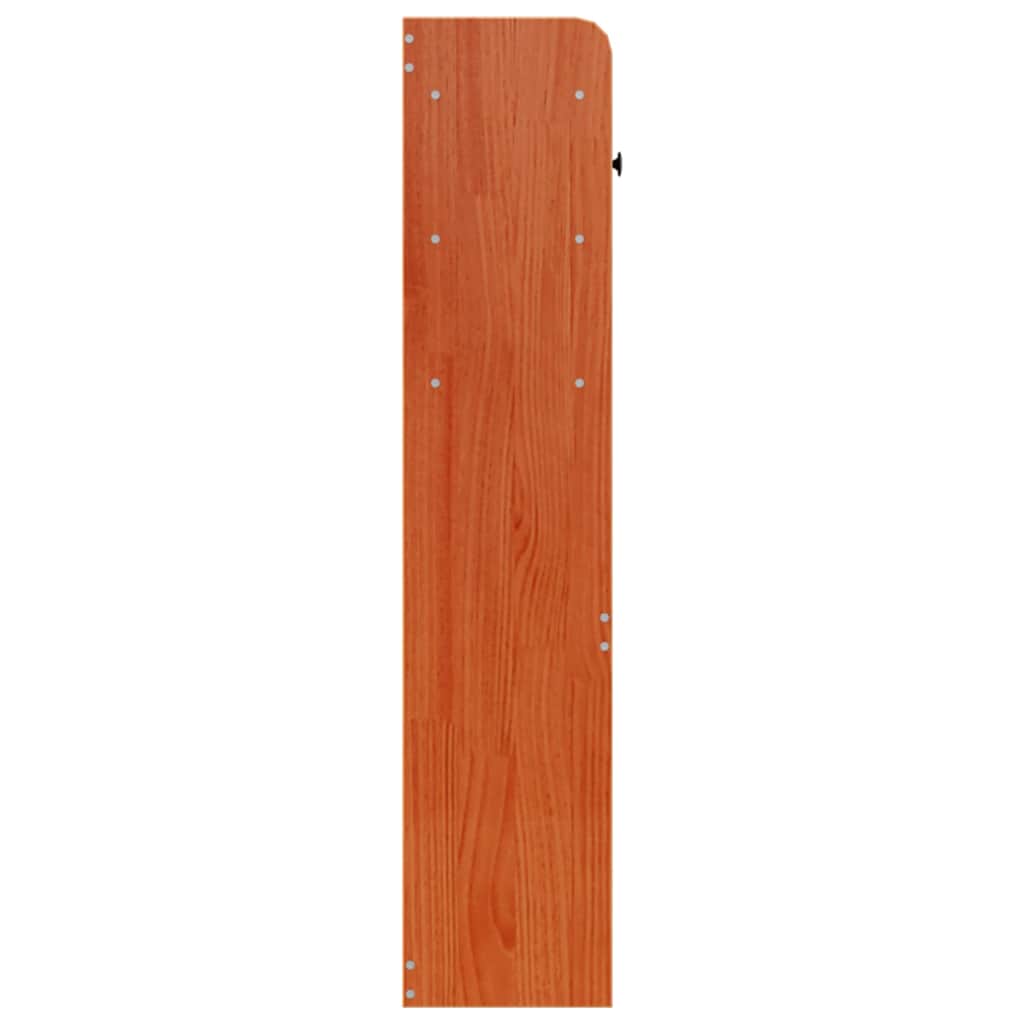 vidaXL Wezgłowie do łóżka, z półkami, woskowy brąz, 75 cm, sosnowe