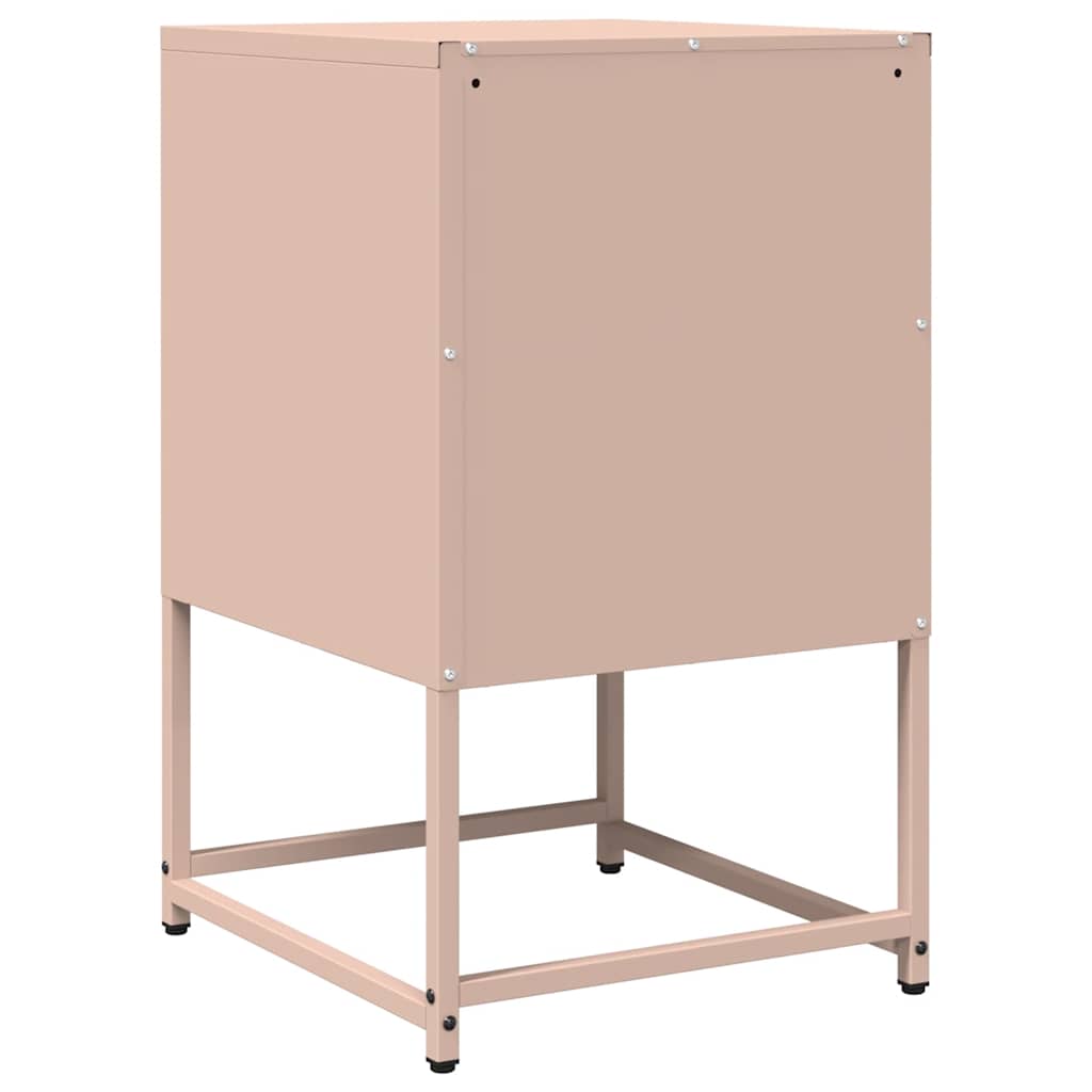 vidaXL Szafka nocna Różowa 36x39x60,5 cm Stal walcowana na zimno