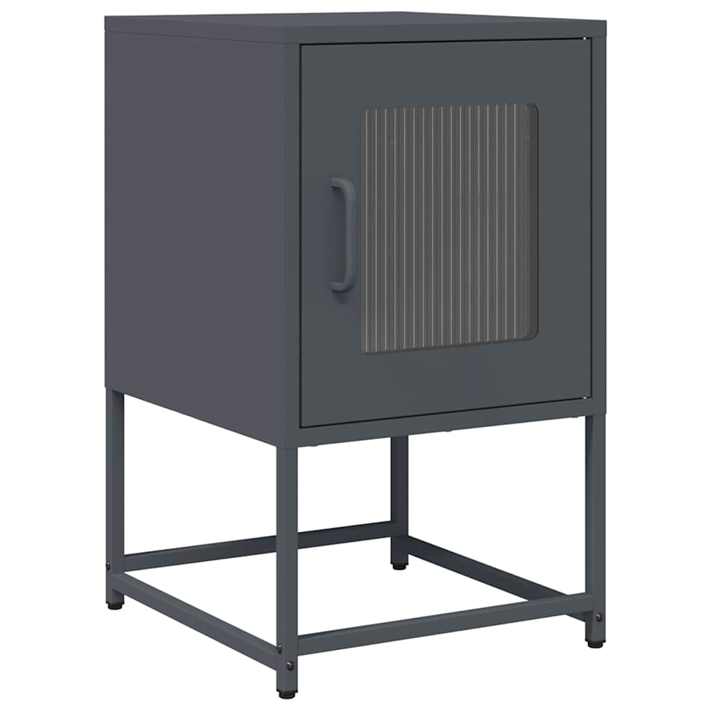 vidaXL Szafka nocna Antracyt 36x39x60,5 cm Stal walcowana na zimno