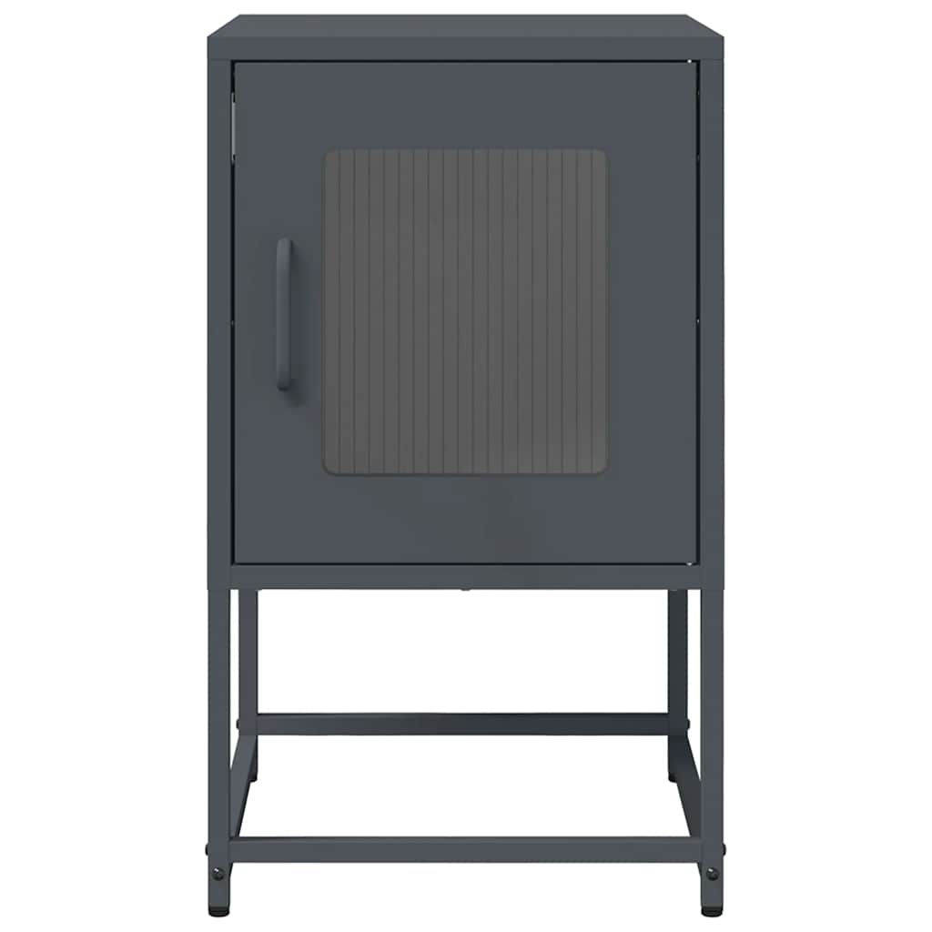 vidaXL Szafka nocna Antracyt 36x39x60,5 cm Stal walcowana na zimno