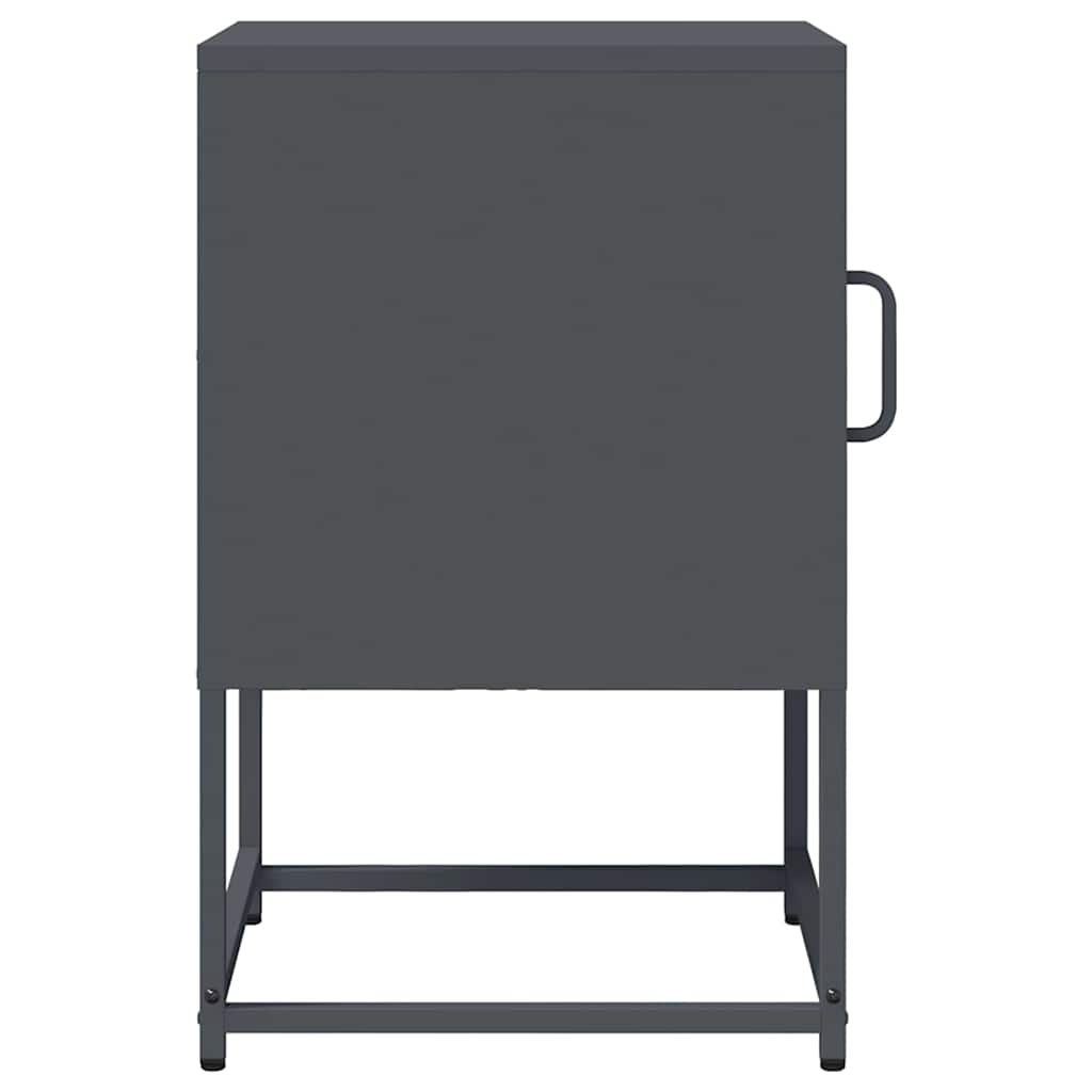 vidaXL Szafka nocna Antracyt 36x39x60,5 cm Stal walcowana na zimno