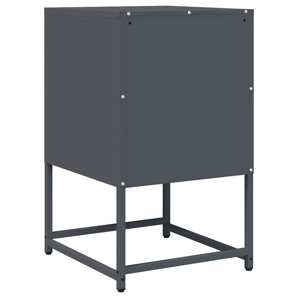 vidaXL Szafka nocna Antracyt 36x39x60,5 cm Stal walcowana na zimno