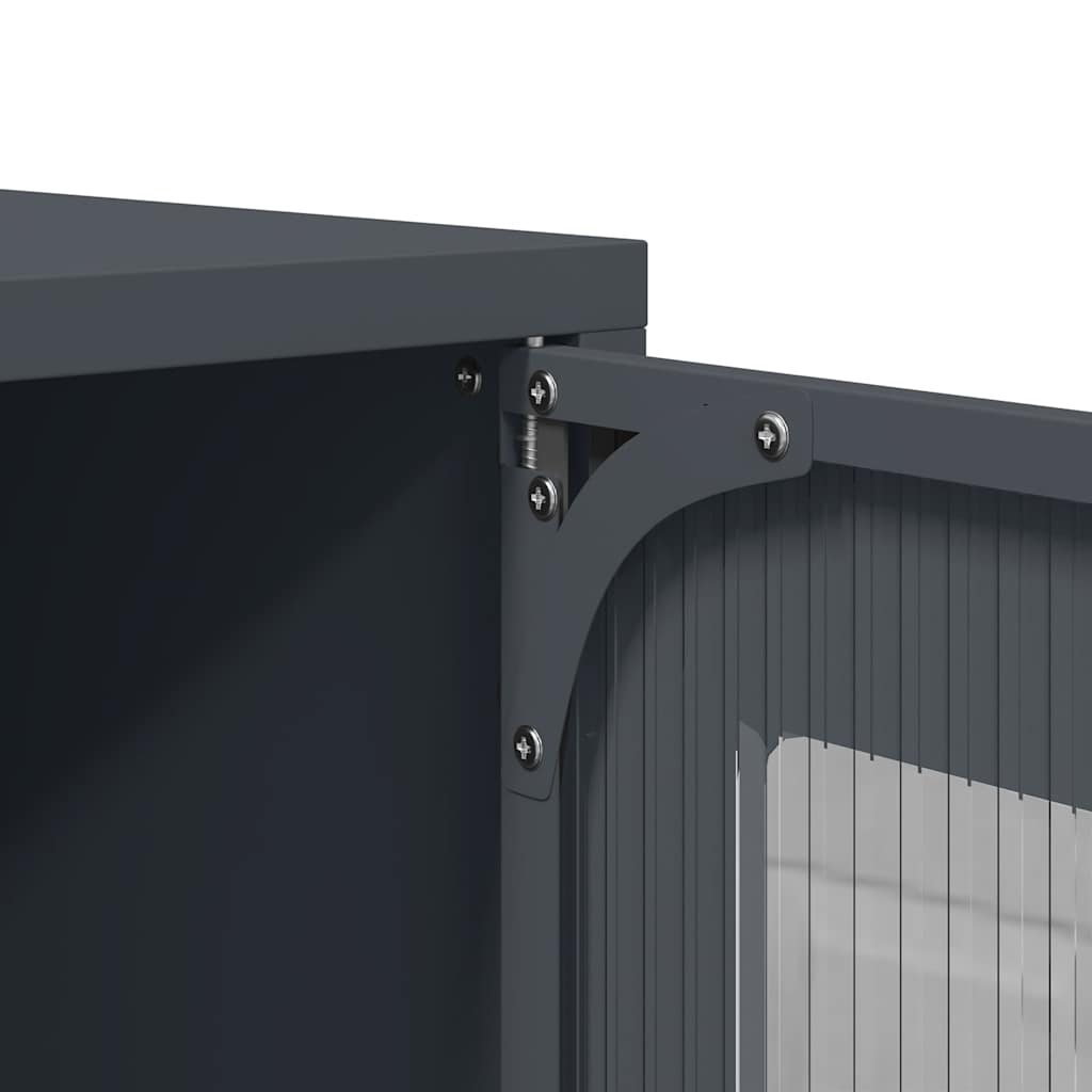 vidaXL Szafka nocna Antracyt 36x39x60,5 cm Stal walcowana na zimno