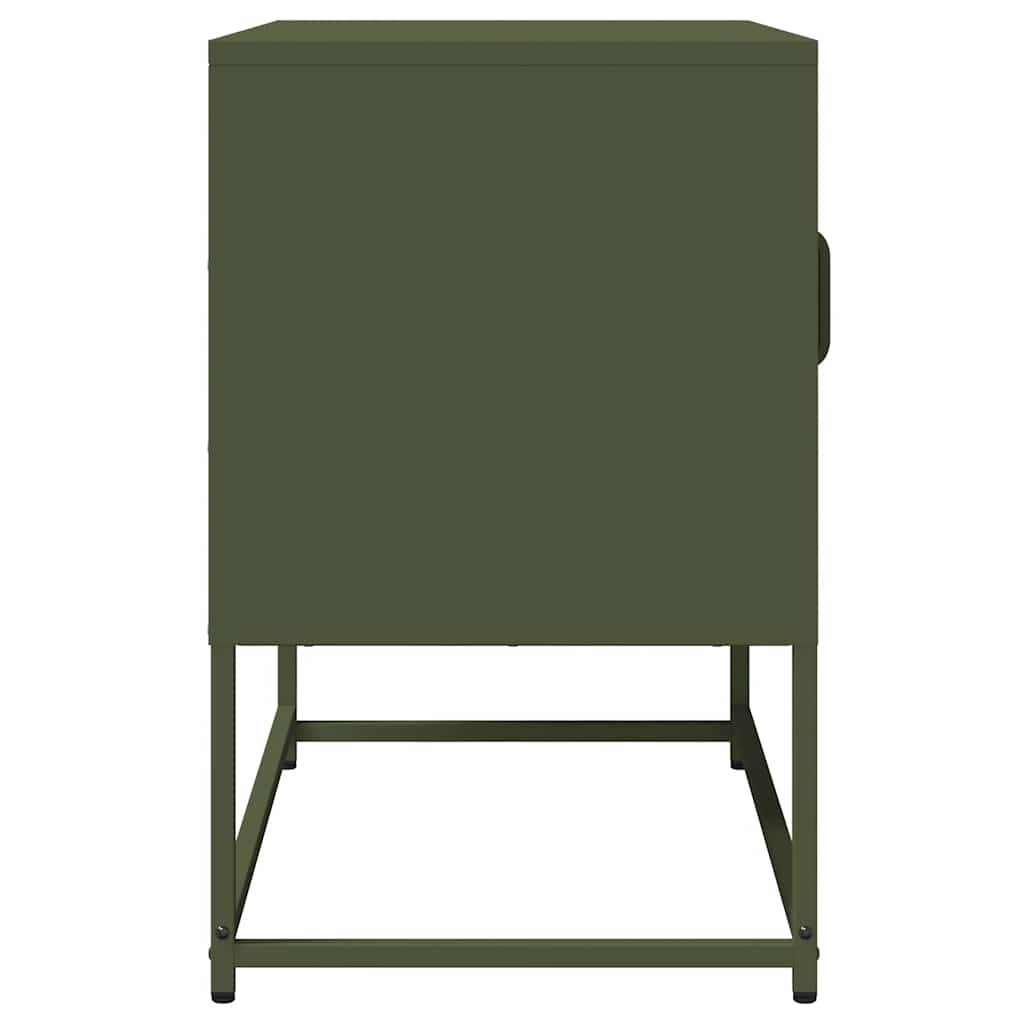 vidaXL Szafka RTV, oliwkowa, 68x39x60,5 cm, stal walcowana na zimno