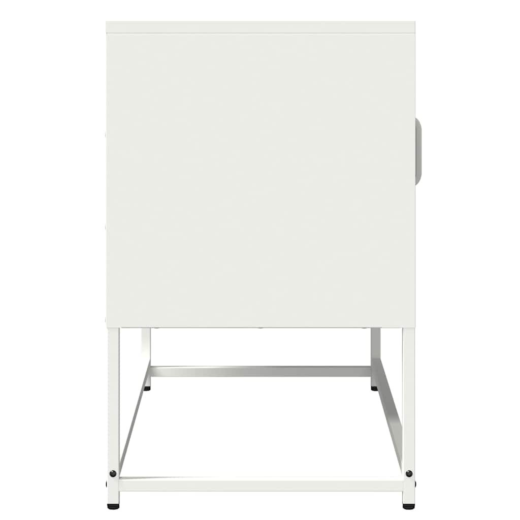 vidaXL Szafka RTV, biała, 68x39x60,5 cm, stal walcowana na zimno