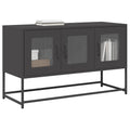 vidaXL Szafka RTV, czarna, 100,5x39x60,5 cm, stal walcowana na zimno
