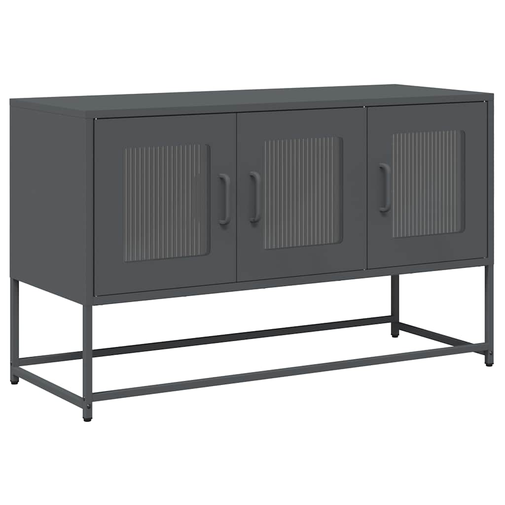 vidaXL Szafka RTV, antracyt, 100,5x39x60,5 cm, stal walcowana na zimno