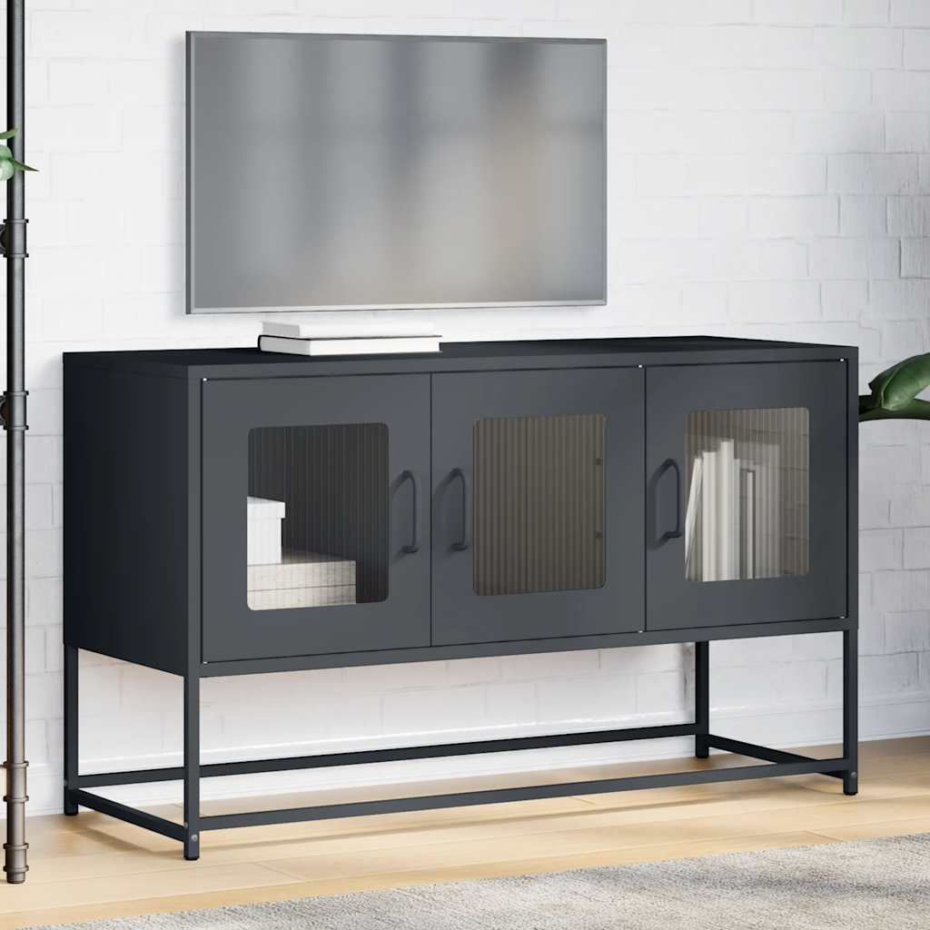 vidaXL Szafka RTV, antracyt, 100,5x39x60,5 cm, stal walcowana na zimno