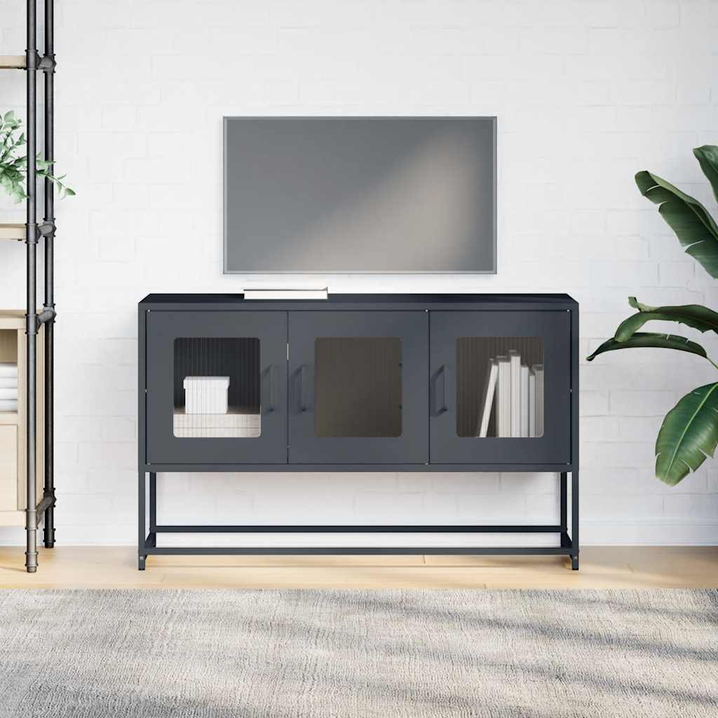 vidaXL Szafka RTV, antracyt, 100,5x39x60,5 cm, stal walcowana na zimno