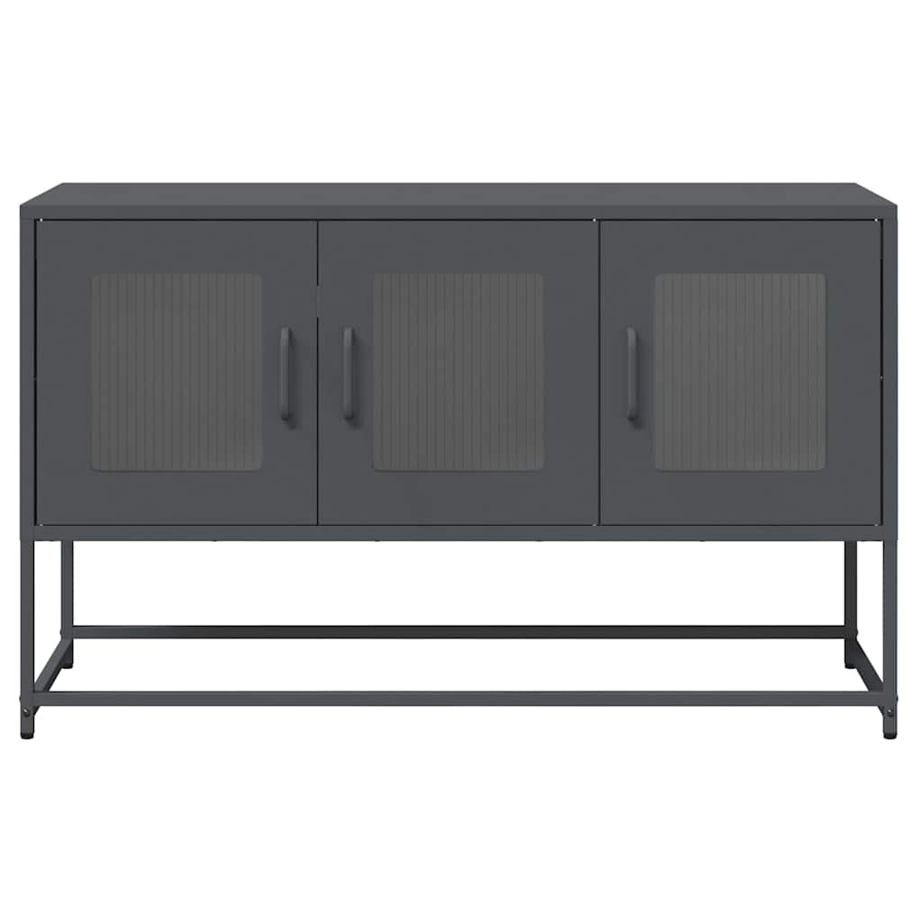 vidaXL Szafka RTV, antracyt, 100,5x39x60,5 cm, stal walcowana na zimno