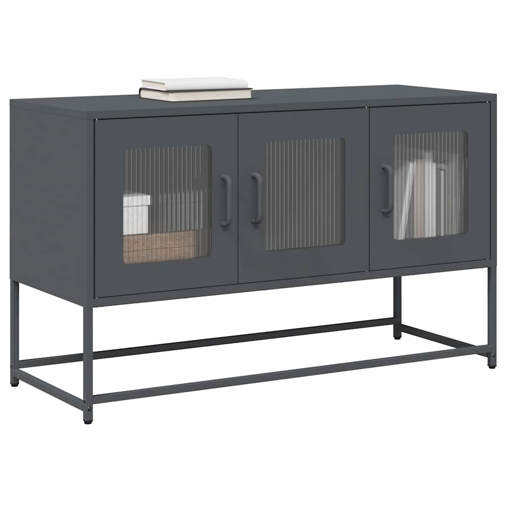 vidaXL Szafka RTV, antracyt, 100,5x39x60,5 cm, stal walcowana na zimno