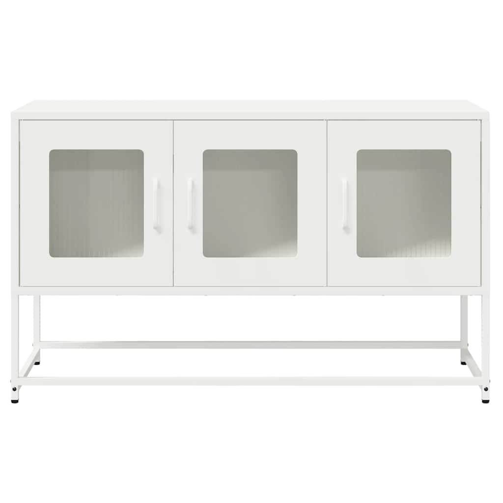 vidaXL Szafka RTV, biała, 100,5x39x60,5 cm, stal walcowana na zimno