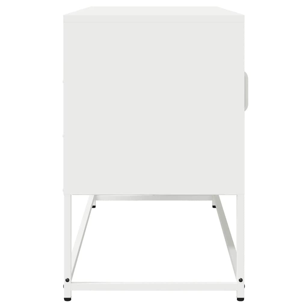 vidaXL Szafka RTV, biała, 100,5x39x60,5 cm, stal walcowana na zimno