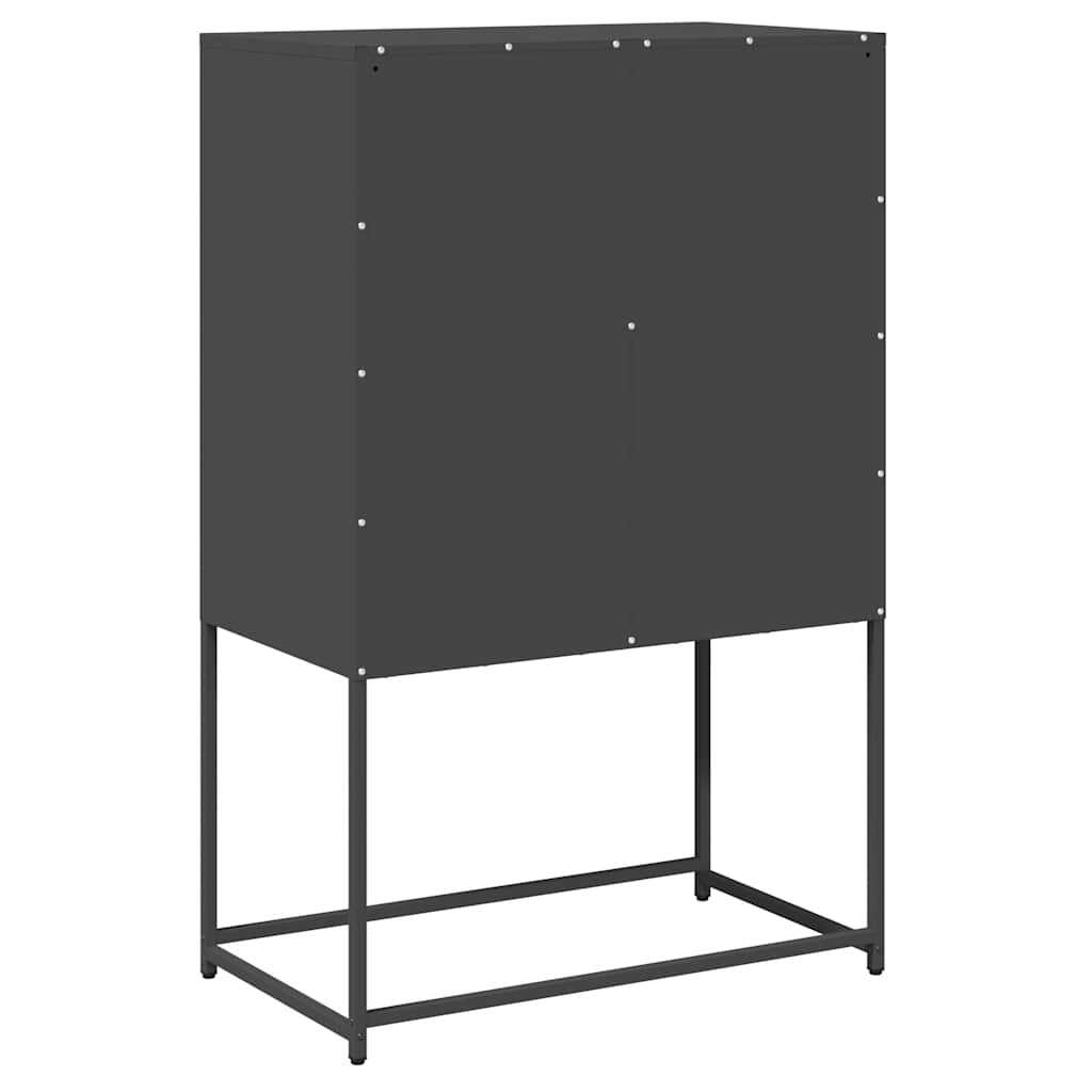 vidaXL Komoda wysoka czarna 68x39x107 cm stalowa