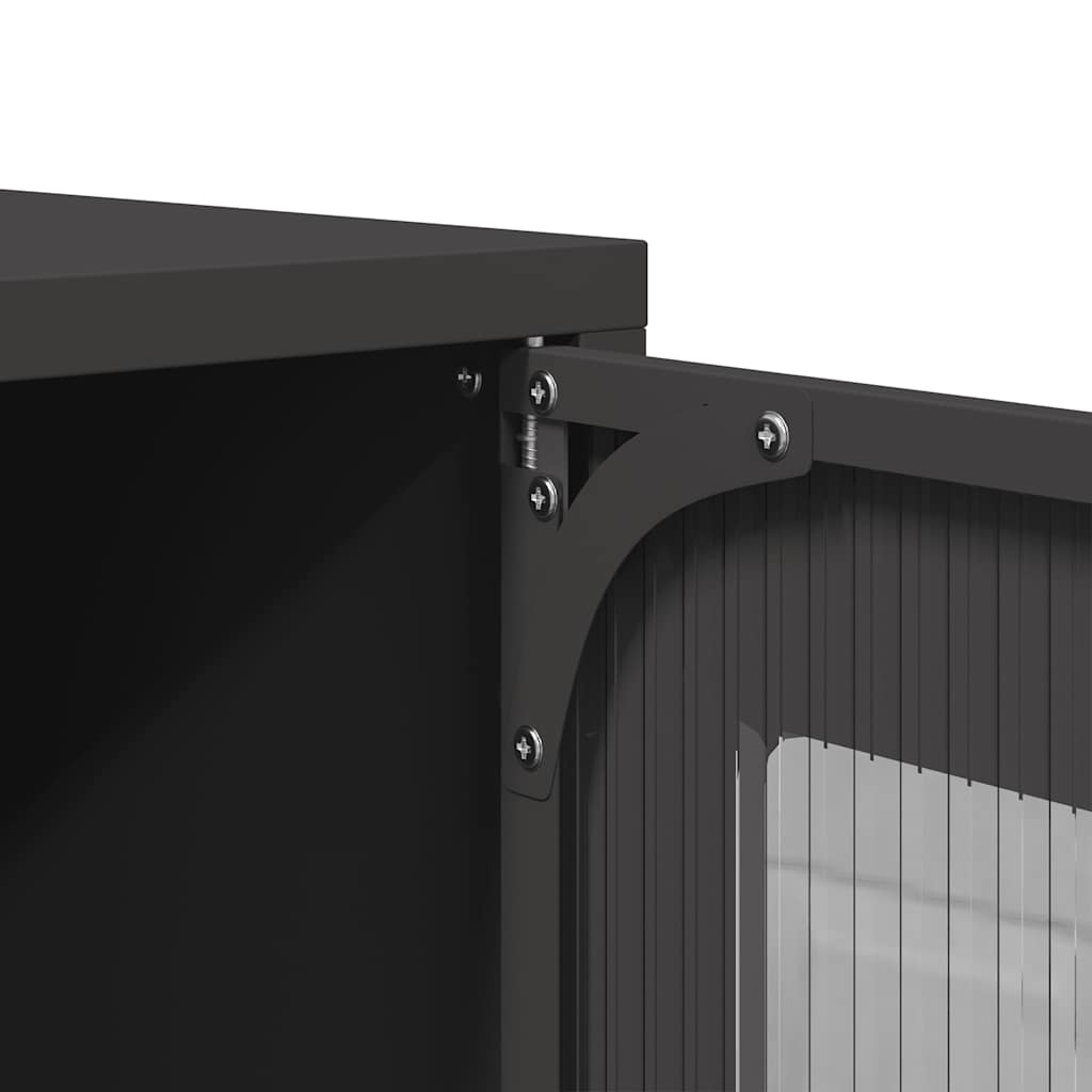 vidaXL Komoda wysoka czarna 68x39x107 cm stalowa